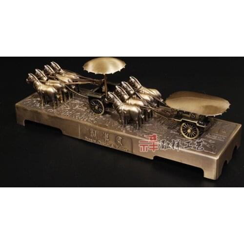 Terracotta Army bronze horse and horse ornament Xi'an Special tourist souvenirs Metal chariot Chinese statue home decoration
