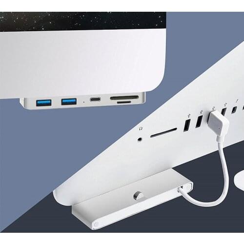 Aluminum alloy usb 3.0 hub 3 port adapter splitter with SD/TF Card Reader for iMac 21.5 27 PRO Slim Unibody computer
