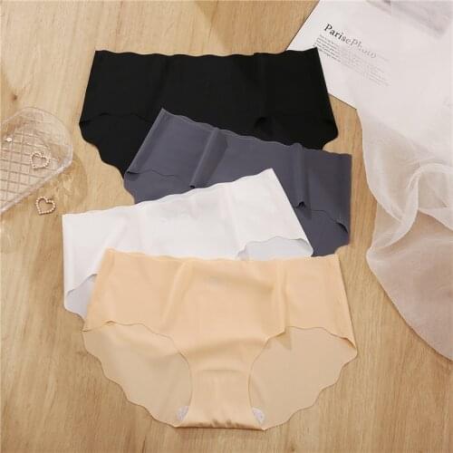 WHPC 3PCS/Set Seamless Womens Panties Low Waist Soft Underwear For Girls Lingerie Sexy Intimates Women Comfortable Briefs M-XL