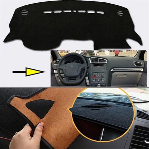 Interior Dashboard Carpet Photophobism Protective Pad Mat For Citroen C4