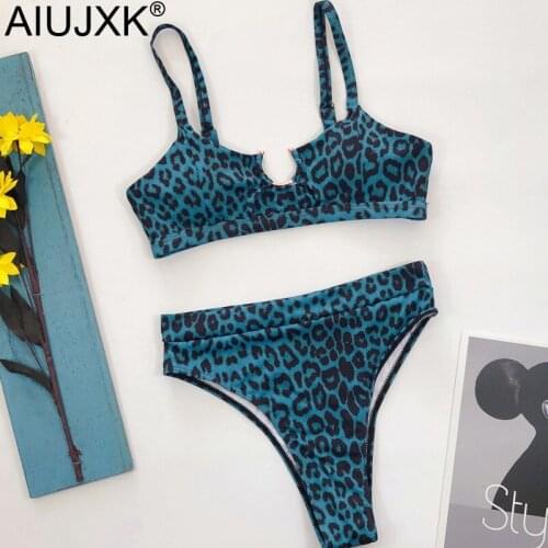 AIUJXK New Bikinis 2021 Summer High Waist Biquini Women Sexy 2 Piece Swimsuit Beachwear Lingerie Bra And Panty Female Underwear