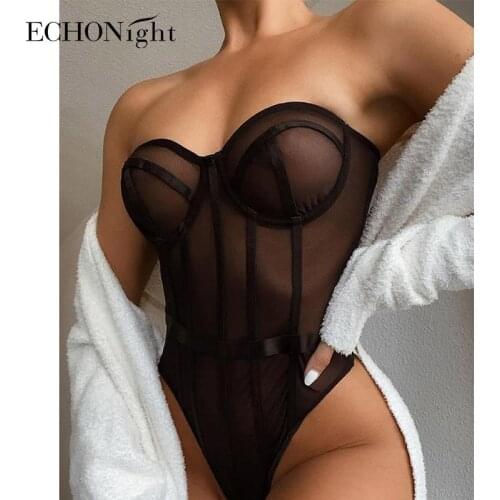 Echonight Bodies For Women Bodysuit Women Lace Strapless Female Bodycon Body Suit Bodys Sexy Overalls For Women Dropshipping
