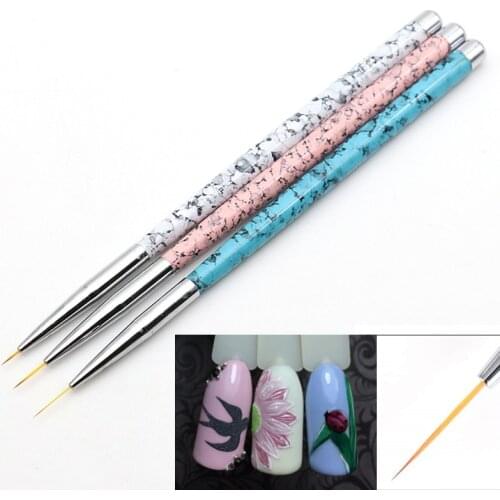 3 Brush Pen Kolinsky Super Fine Pointed Painting Drawing Acrylic Nail Art Brush Set Liner Pens