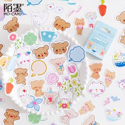 45 Pcs/box Kindergarten Diary Series Decorative Sticker Scrapbooking Diy Label Diary Stationery Album Journal Kawaii Stick