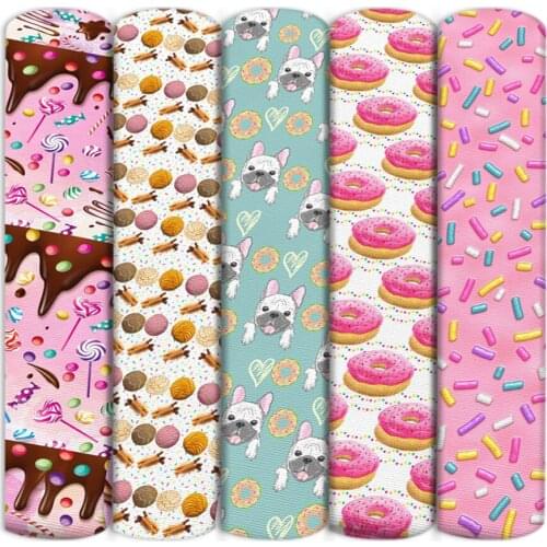 Patchwork Macaron Printed Cotton fabric Sewing Quilting Fabrics for Needlework DIY Handmade Accessories,c13555