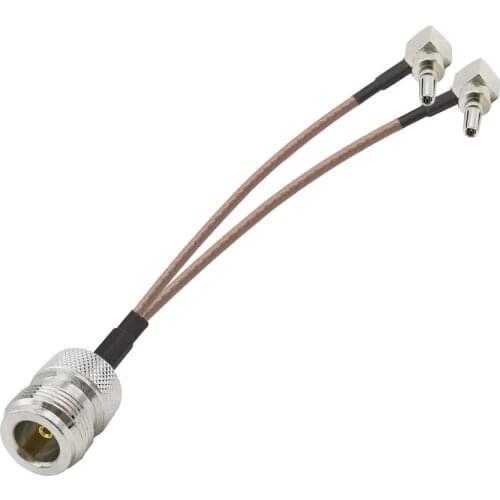 N Female to Dual CRC9 Male Connector 4G LTE Antenna Connector Splitter Combiner RF Coaxial Cable for HUAWEI ZTE Router Modem