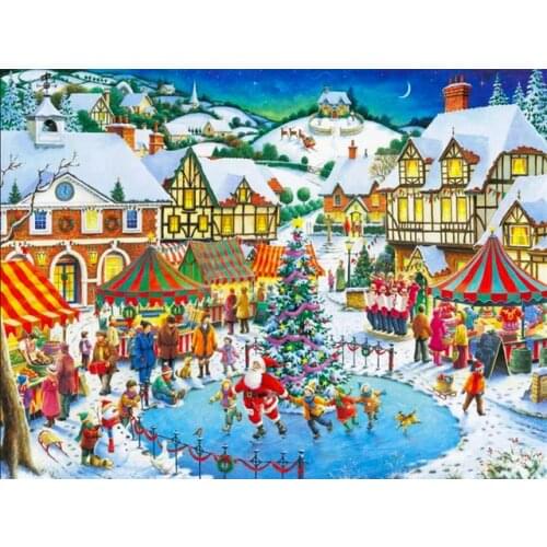 ARMYQZ Diamond Embroidery House Craft Kit 5D DIY Diamond Painting Landscape Cross Stitch Winter Home Decor Gift