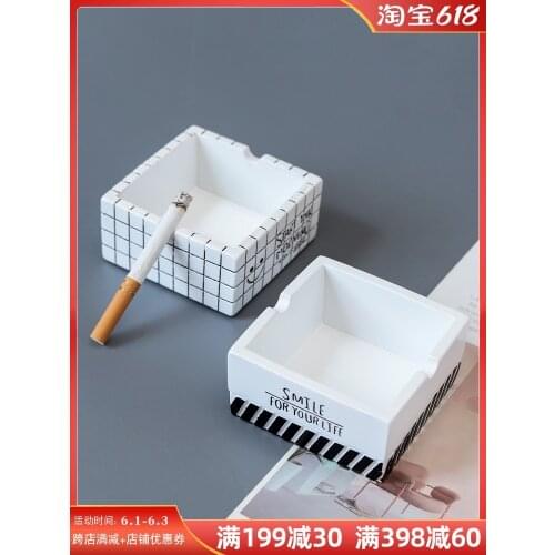 Cement ashtray luxury upscale home living room creative fly ash prevention office atmosphere simplicity