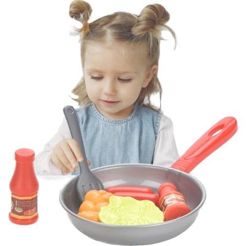 Children Pretend To Play House Kitchen Toy Miniature Simulation Set Food Cooker Pot Cooking Early Education Educational Fun Toy