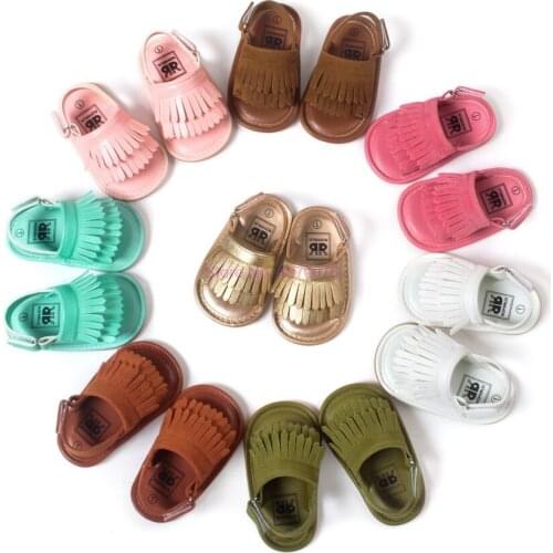 DHL 50pair Summer Children Shoes Prewalker PU Leather Baby Shoes Girls Princess Tassel Crib Shoes First Walkers