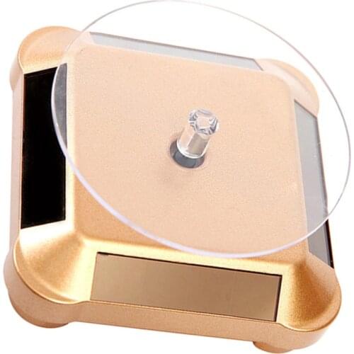 Solar Energy Electric Rotating Display Stand Tray Jewelry Accessories Prop Stand Phone Display Stand No Battery Included
