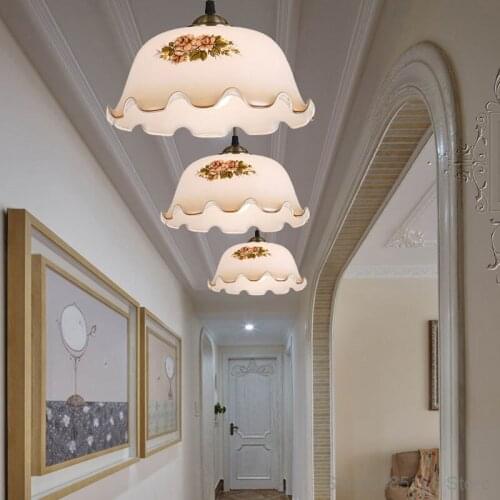 European retro glass pendant lights Vintage cafe bar living room Dining Room Light Kitchen Hanging Lamps Loft Industrial Decor