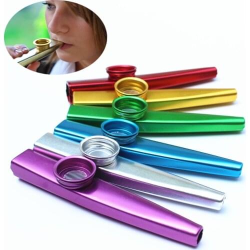 1PCS Metal Kazoo Lightweight Portable For Beginner Flute Instrument Music Lovers Woodwind Instrument Simple Design Lightweight