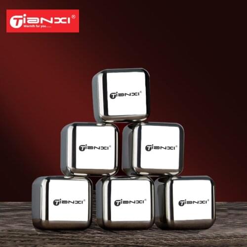 TIANXI 304 Stainless Steel Ice Cubes Mould DIY Creative Small Ice Cubes Mould Ice Cube Maker Square Shape Mould