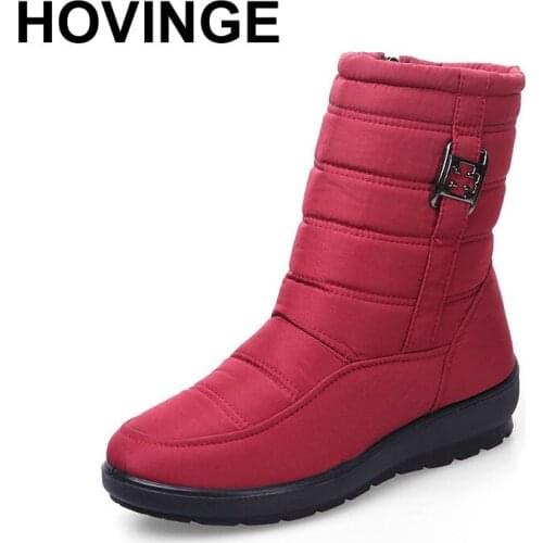 HOVINGE boots 2020 women winter boots mother shoes antiskid waterproof flexible autumn fashion casual boots