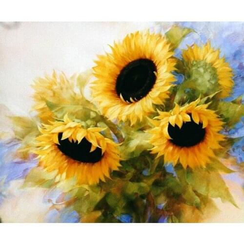 14/16/18/27/28 Oil Painting Sunflower Van Gogh Needlework,DMC Cross stitch,Embroidery kit Cross-Stitching,DIY Handmade