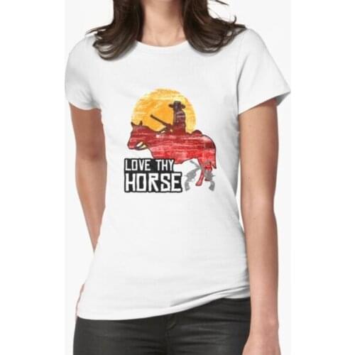 Red Horse Sunset T Shirt Love Thy Horse Of The West T-Shirt Print Top