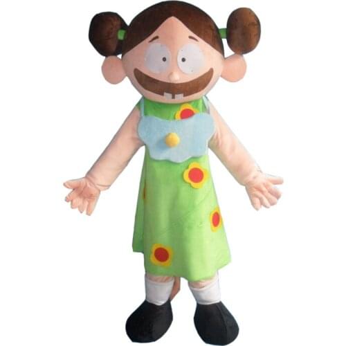 Lovely Big Mouth Girl Custom Mascot Costume Adult Size Cosplay Costume With Fan Inside Head For Commercial Advertising promotion