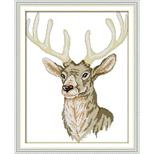 Antlerposition cross stitch kit 18ct 14ct 11ct count printed canvas stitching embroidery DIY handmade needlework