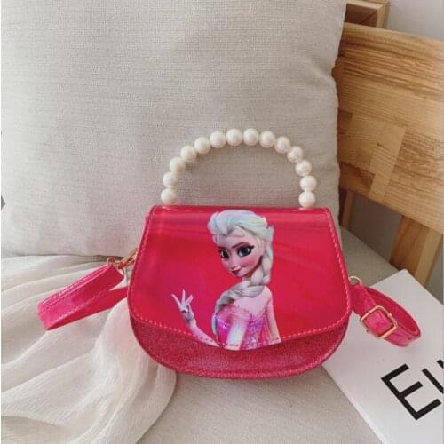 New Cute Mini Bag Elsa Handbag Cartoon Cat PU Waterproof Should Bag Girls Fashion Messenger Bags