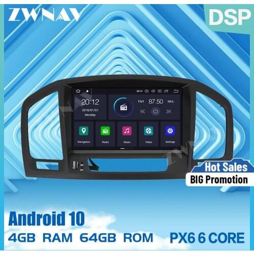 PX6 Android 10.0 4G+64G Car GPS Navigation Radio DVD Player For Opel Vauxhall Holden Insignia 2008-2013 Car Multimedia Head Unit