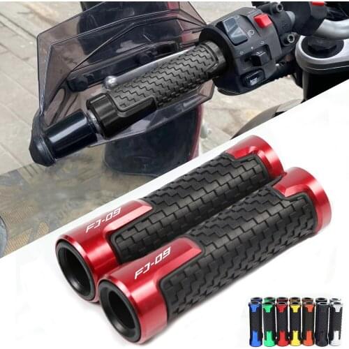 For Yamaha FJ09 FJ 09 MT09 FJ-09 TRACER MT-09 FZ-09 Motorcycle 7/8'' 22MM Rubber Hand End Grip Bar Handlebar Grips Handle Bar