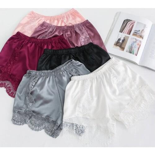 Womens Safety Short Pants Solid Color Lace Shorts Thin Loose Sweet Safety shorts 2019 Breathable Summer Underwear females cloth