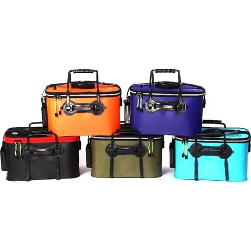 5 Color Outdoor Bucket Folding Bucket Portable Camping Hiking Bucket With Handle Fishing Bags EVA Fishing Bucket