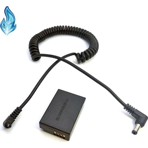 Coiled 5.5x2.5mm Power Bank DC Cable + LP-E17 Battery Connector ACK-E17 DR-E17 DC Coupler for Canon Digital Cameras EOS M3 M5 M6