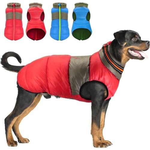 Super Warm Winter Dog Jacket Waterproof Big Dog Clothes Coat With Reflective Design For Medium Lagre Dogs Pet Clothing Outfits
