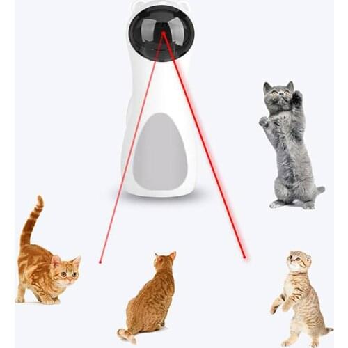 Pet LED Laser Toys Smart Automatic Cat Exercise Training Entertaining Funny Rotating Toy Multi-Angle USB Charge Toys For Cat