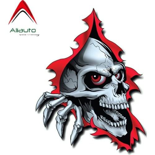 Aliauto 3D Personality Motorcycle Car Styling Evil Skull Tear Funny Decals Decoration Accessories Vinyl,13cm*10cm