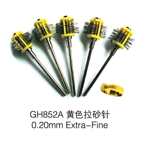 Jewellery making 2pcs/lot yellow Color Wire Dia 0.2mm Mounted Matt Wire Brushes Jewelry Rotary Bur