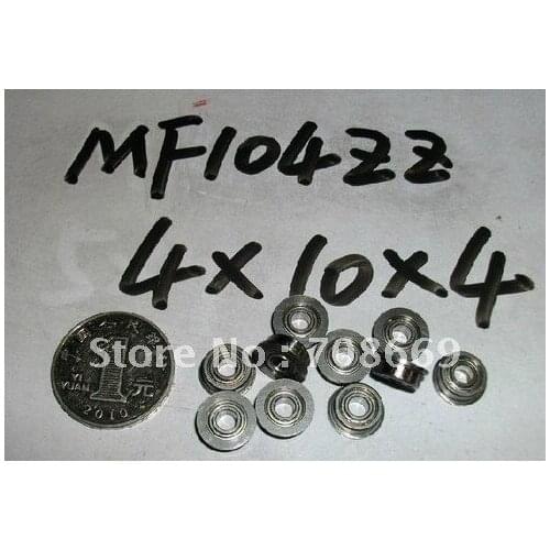 10pcs Miniature Flange Bearing 4x10x4mm 4x10x4 MF104ZZ