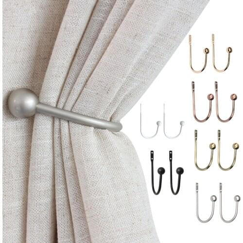 2pcs Hooks Metal Drapery Tieback Hooks Heavy-Duty Curtain Tieback Holder Bedroom Living Room Curtain Decoration Curtain Hook