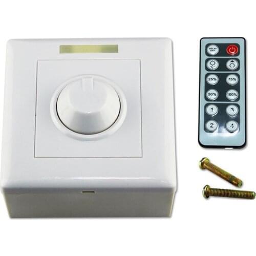 4pcs/lot DC 12V 24V 16A IR Remote LED Light Dimmer 12 Key Adjustable Brightness Control Screw