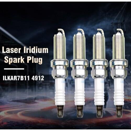 4 PC ILKAR7B11 4912 Iridium Spark Plugs ILKAR7B114912 For Toyota Prius Lexus 08-15 ILKAR7B11-4912