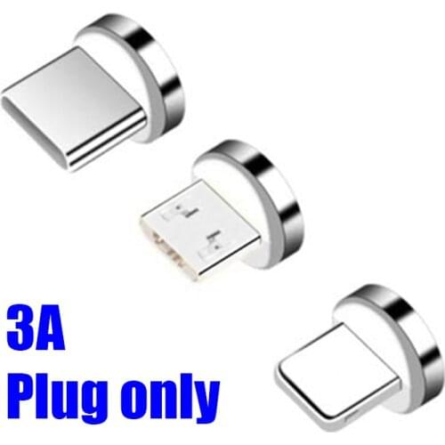 5pcs for 3A Phone Cable Replacement Part Easy Operate Durable Converter 360 Degree Rotation Magnetic Tips Charging Cable Adapter