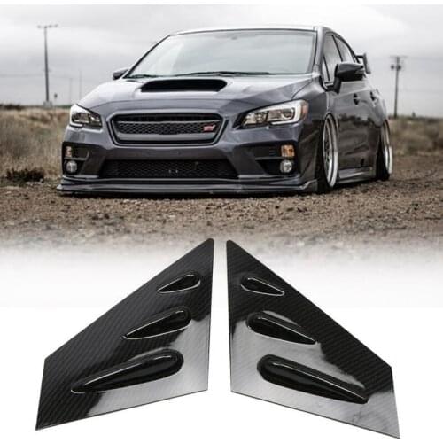 Car Carbon Fiber ABS Side Window Shutter Cover Trim for Subaru WRX STi 2014-2019