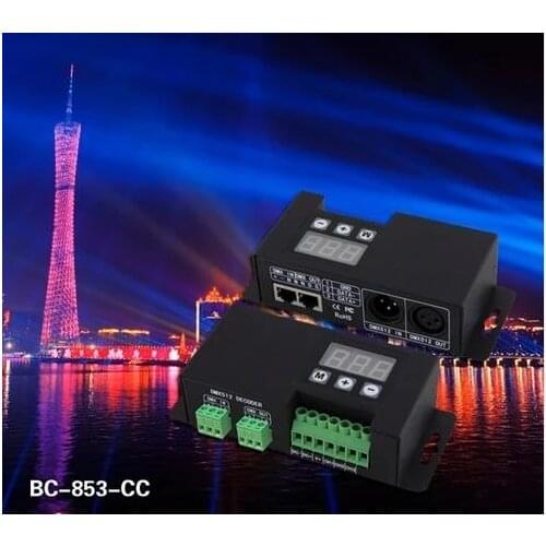 BC-853-CC DMX512 Decoder Constant Current 3 channels DC12-48V 350mA/700mA led CC PWM DMX512 Decoder for RGB led light