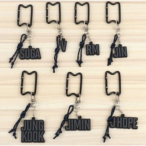 Kpop Bangtan Boys WORLD TOUR KEYRING Same Metal Solicone Keychains Fans Collections Accessories