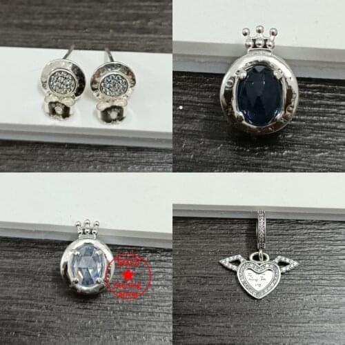 925 sterling silver crown silver Color Owl Charm Beads Fit Original Pandora Bracelet Jewelry Charms Gift Jewellery earrings