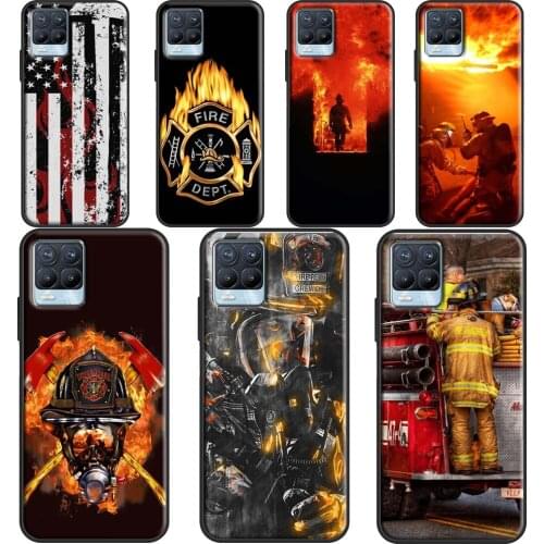 Firefighter Fire Fireman For OnePlus 9 Pro 8 Pro 8T 9R Case For Realme GT Neo 6 7 i 8 Q3 Pro C21 C15 C11 C3 Coque