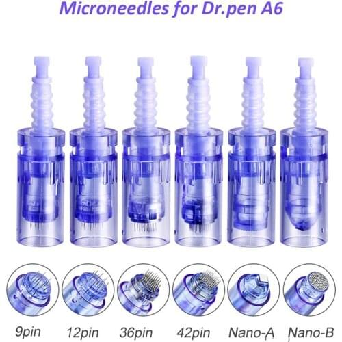 50PC Micro Needle Cartridge Tips for Auto Derma Stamp Rechargeable Wireless Dr Pen A6 Derma Pen Skin Care Anti Spot Scar Removal