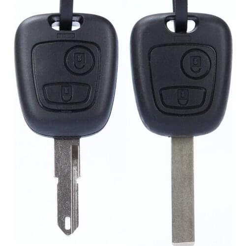 Car Remote Control Straight Key Housing Key Shell Black Replacement Key Accessories Suit For Peugeot 206 207 307 Citroen C2