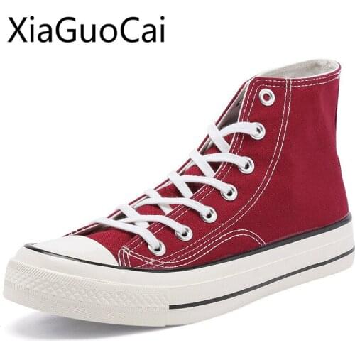 Red Women Canvas Shoes Summer Wild Fashion Unisex Casual Sneakers Harajuku Style Couple Casual Shoes
