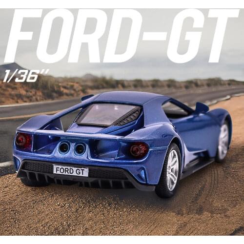 1:36 FORD GT Sports Car Alloy Car Model Diecast & Toy Vehicle Metal Car Model Simulation Pull Back Collection Childrens Toy Gift