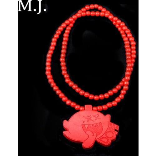 Fashion Colar Femininos Hip Hop Wood Pendant Necklace Men Luxury Brand Boho Wooden Bead Long Necklace Women Jewelry Accessories