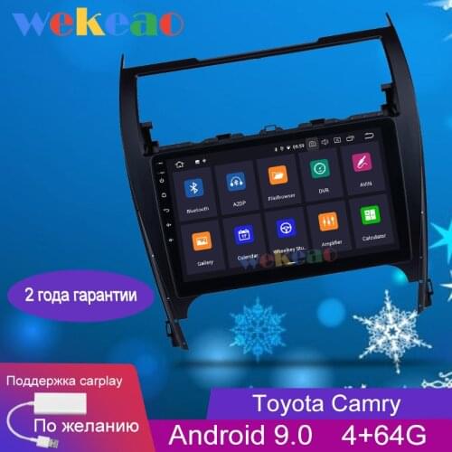 Wekeao Touch Screen 10.1'' 1 Din Android 9.0 Car Dvd Multimedia Player For Toyota Camry Car Radio GPS Navigation 2006-2011 WIFI