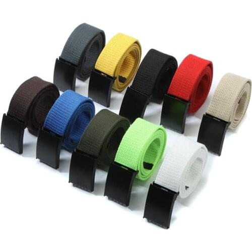 Male Candy Color Waist Belt mens Casual Luxury Canvas Webbing Waistband Man Clothing Accessories
